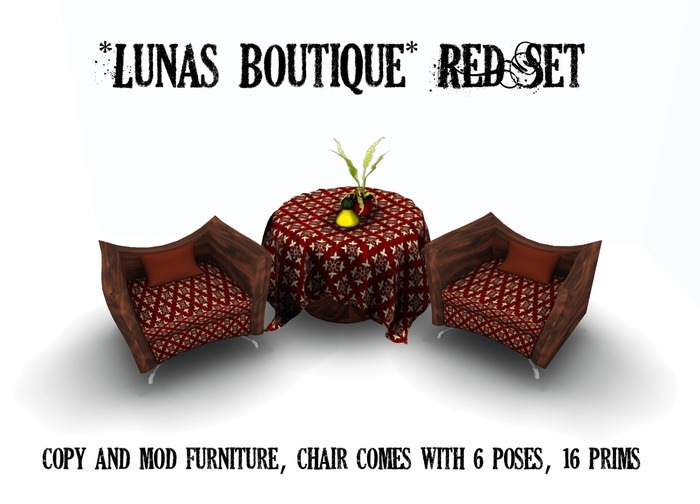 *Lunas boutique* Red Set