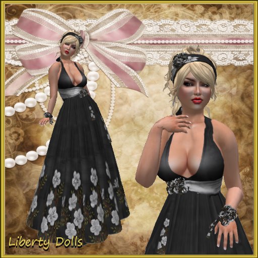 First spring dress Black/white boxed