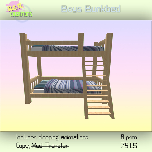 boy's bunk bed striped