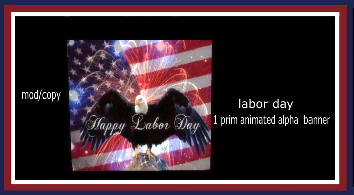 labor day alpha animated 1 prim  banner #1