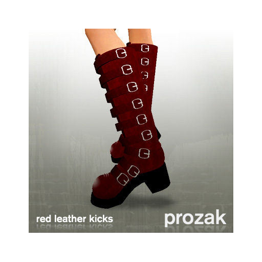 Full Perm Red Leather Kicks