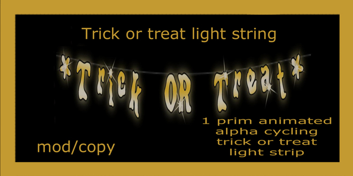 Twinkling trick or treat string lights