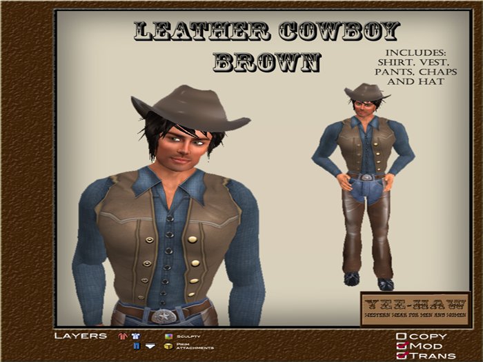 ::YeeHaw:: Cowboy~Brown