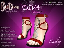 Bootgasm Diva Bailey Red High Heels w/ Toes