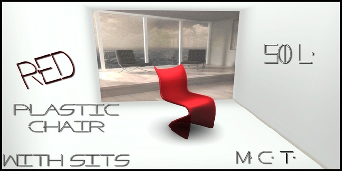 Red Pastic Chair with Sits
