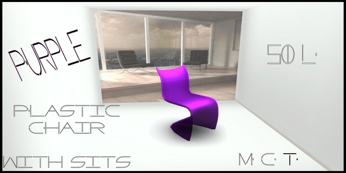 Purple Pastic Chair with Sits