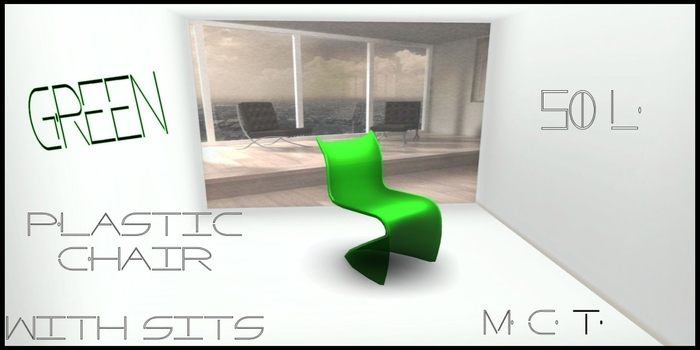 Green Pastic Chair with Sits