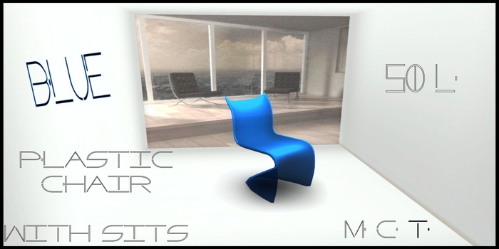Blue Pastic Chair with Sits
