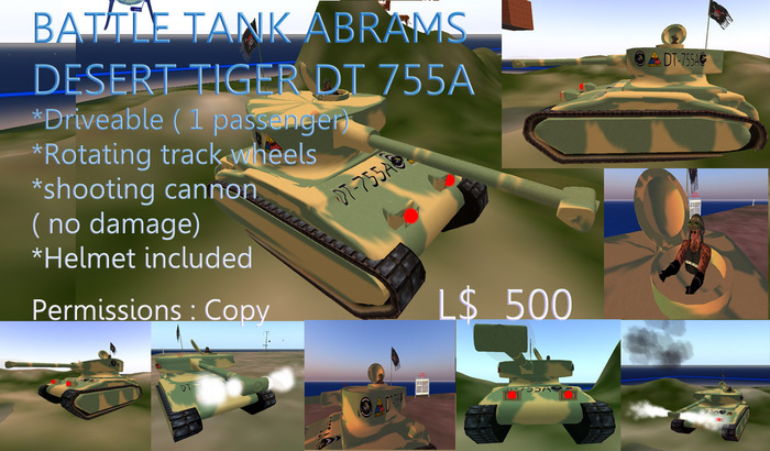 BATTLE TANK DT755A DESERT TIGER ABRAMS
