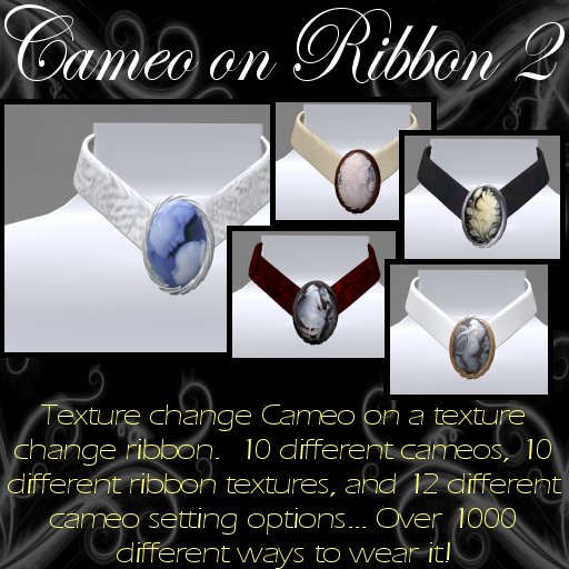 Cameo on Ribbon Choker 2
