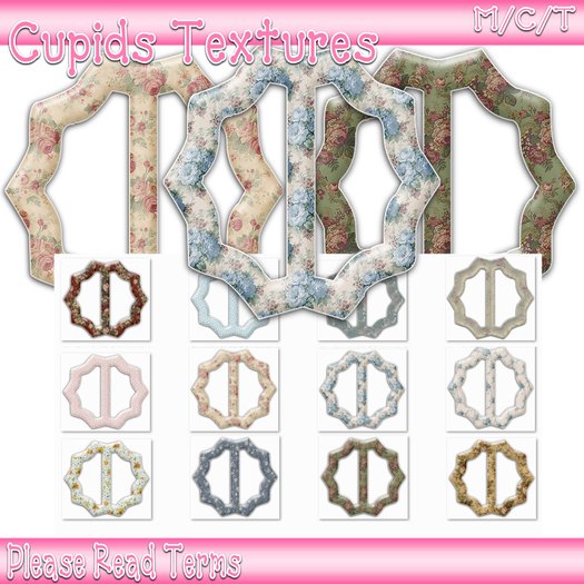 12 Fancy Belt Buckles Textures