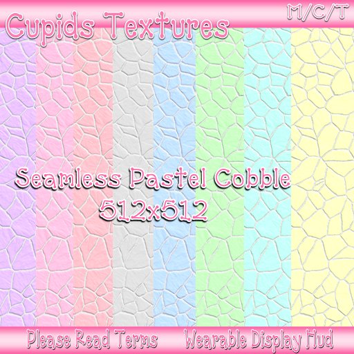8 SEAMLESS PASTEL COBBLE Textures