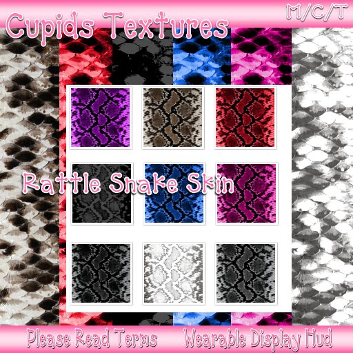 9 RATTLESNAKE SKIN Textures 512x512