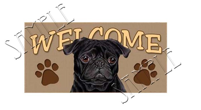 Welcome Pug - Black