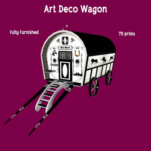 Art Deco style Gypsy Vardo Wagon