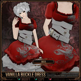Mesh * =^.^= Curious Kitties - Vanilla Buckle Dress - Red 