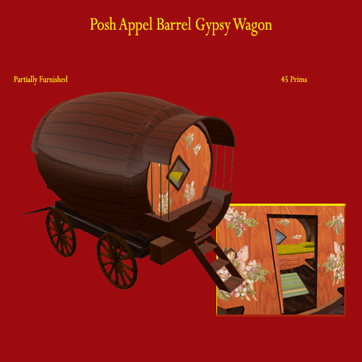 Posh Apple Barrel style Gypsy Wagon fine timber