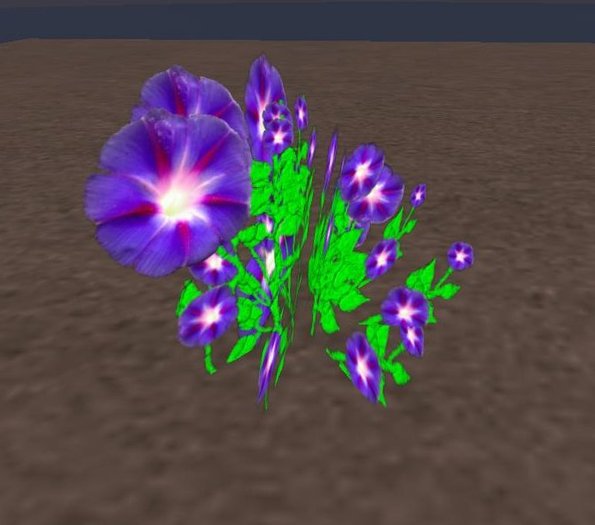 Second Life Marketplace Morning Glory Fantasy Blue Flowers 1 Prim 16