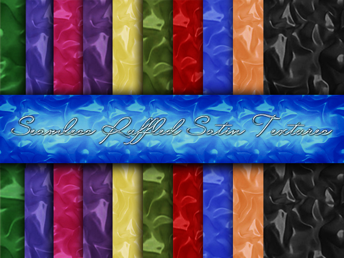 FULL PERM 10 Seamless Ruffled Satin Textures