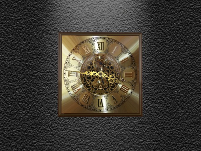 Clock Big gold Scripted