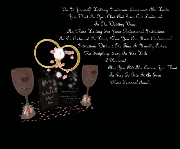 *CHB*DIY* Scrolling Hearts Lavender Rose Wedding Invitation
