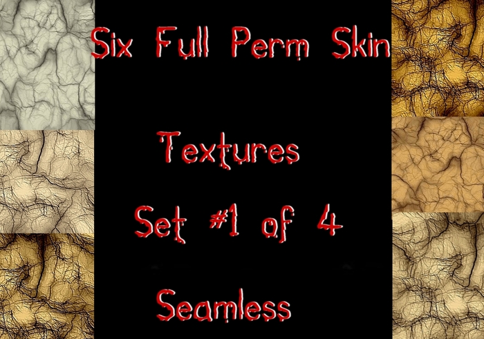 Skin Textures, Set1 Seamless, Full Perm