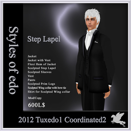 2012 Tuxedo1, Coordinated2, Styles of edo