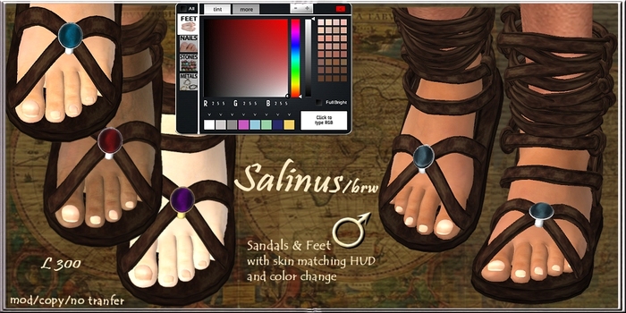 Sandals & Feet Salinus /brown leather