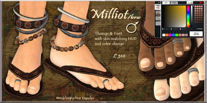 Thongs & Feet Milliot / brown