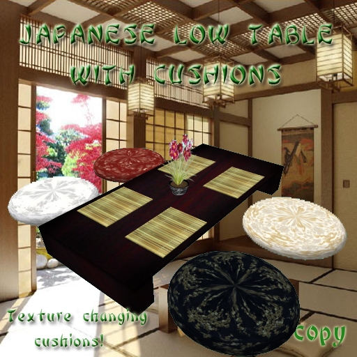 UD Traditional Japanese Low Table Set 