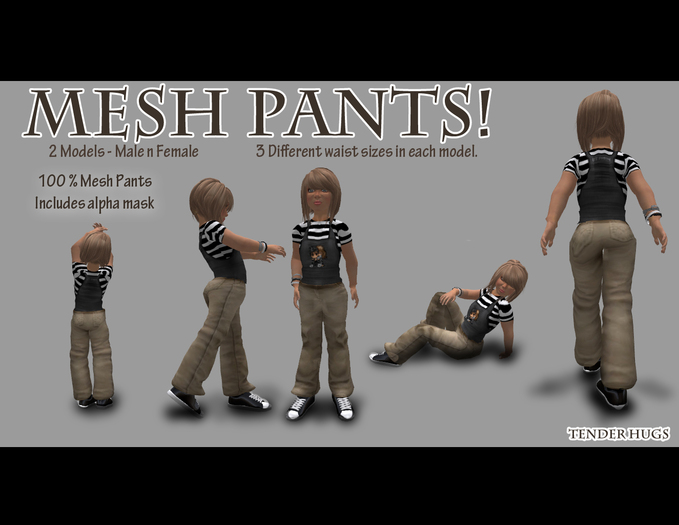 TH - Mesh Pants - Beige - Tender Hugs