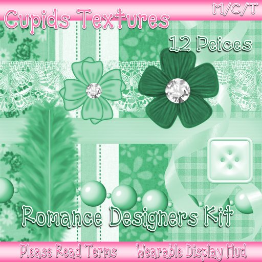 ROMANCE DESIGNER KIT GREEN Textures