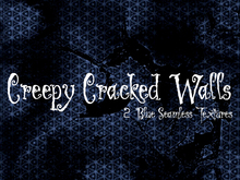 FULL PERM 2 Seamless Creepy Cracked Wall Textures - Blue