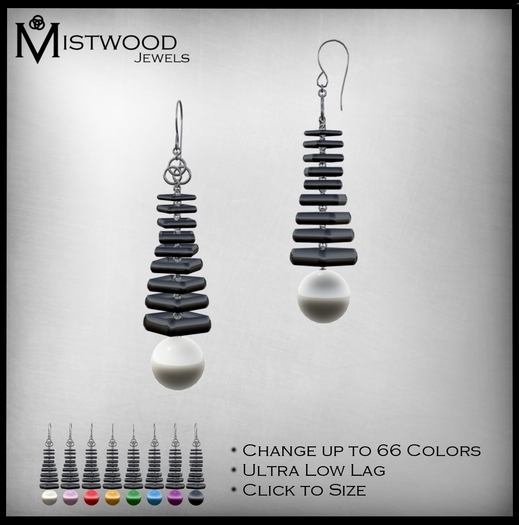 [Mistwood Jewels] Stargate Earrings - Color change pearls