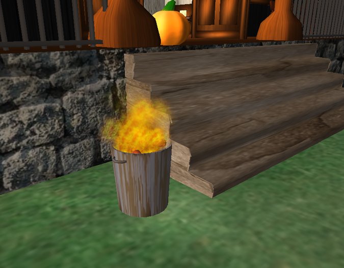 Burning Trash Can