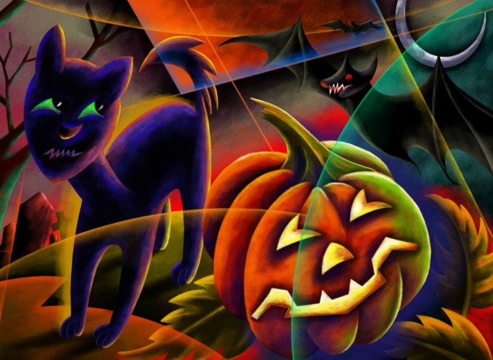 Painted Evil Cat