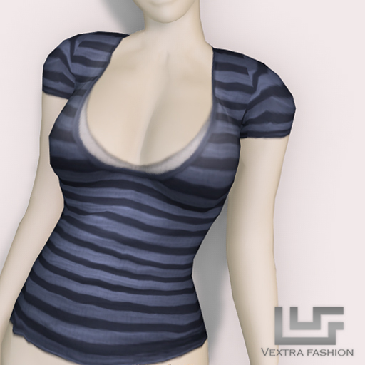 *VEXTRA FASHION* "StripeTee" top - skyblue