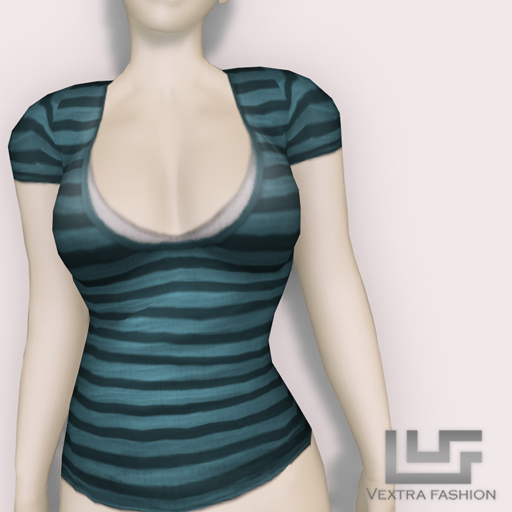 *VEXTRA FASHION* "StripeTee" top - teal