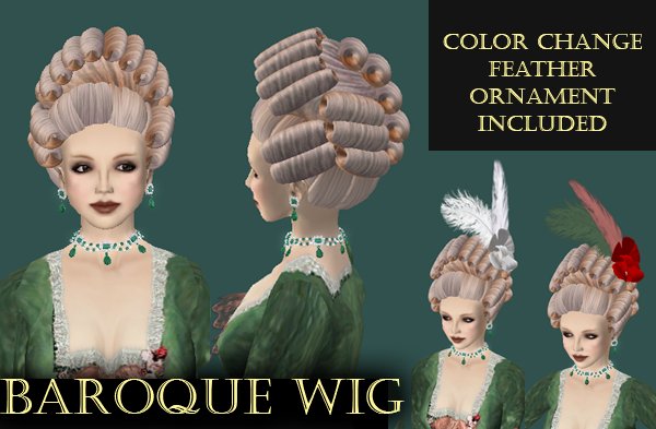 Baroque, Roccoco Wig -Caramel