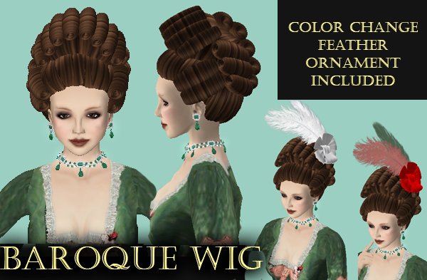 Baroque, Roccoco Wig -Chestnut