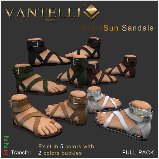 VANTELLI // RomaSun brown sandal boxed