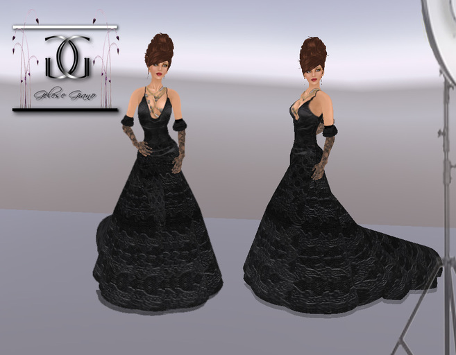 Lacet d'atelier Gown-  BLACK by Gelese Giano
