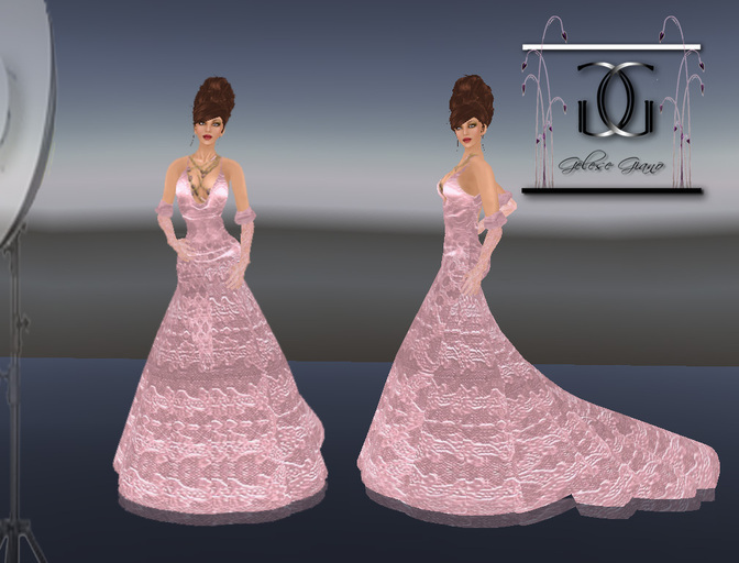 Lacet d'atelier Gown  Pink  By Gelese Giano
