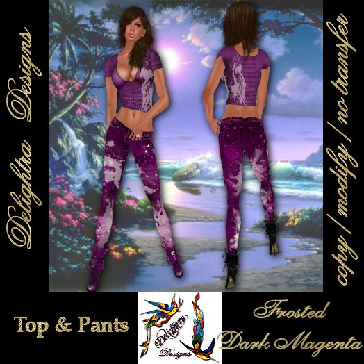 "Del's" Frosted Dark Magenta Set