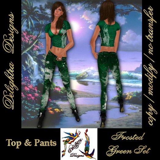 "Del's" Frosted Green Set