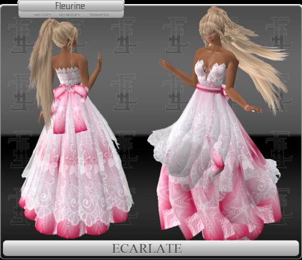Ecarlate - Dress Red / Robe Rouge - Fleurine Droite