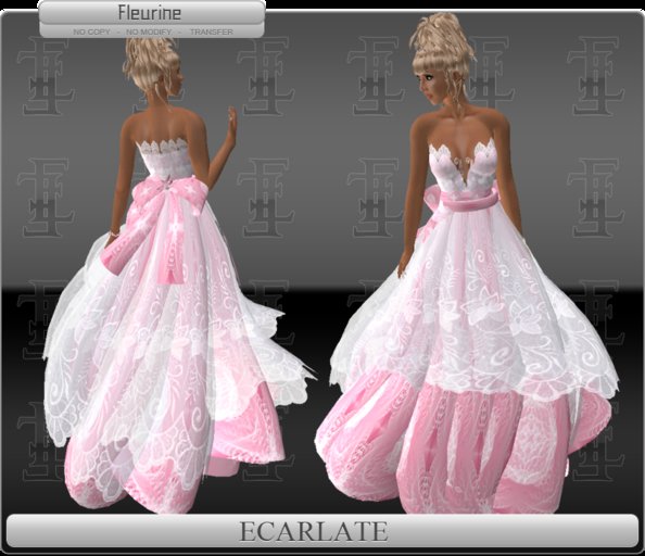 Ecarlate - Dress Pink / Robe Rose - Fleurine Droite