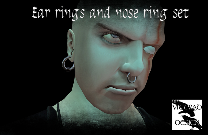Ear rings and nose ring