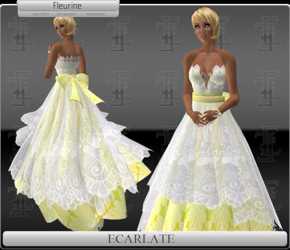 Ecarlate - Dress Yellow / Robe Jaune - Fleurine Droite