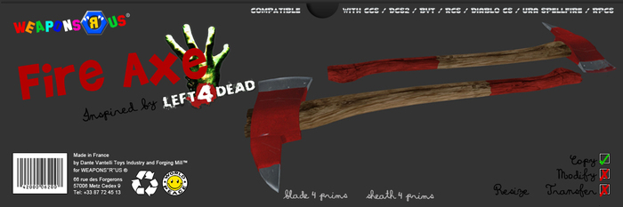 WEAPONS"R"US // Fire Axe boxed